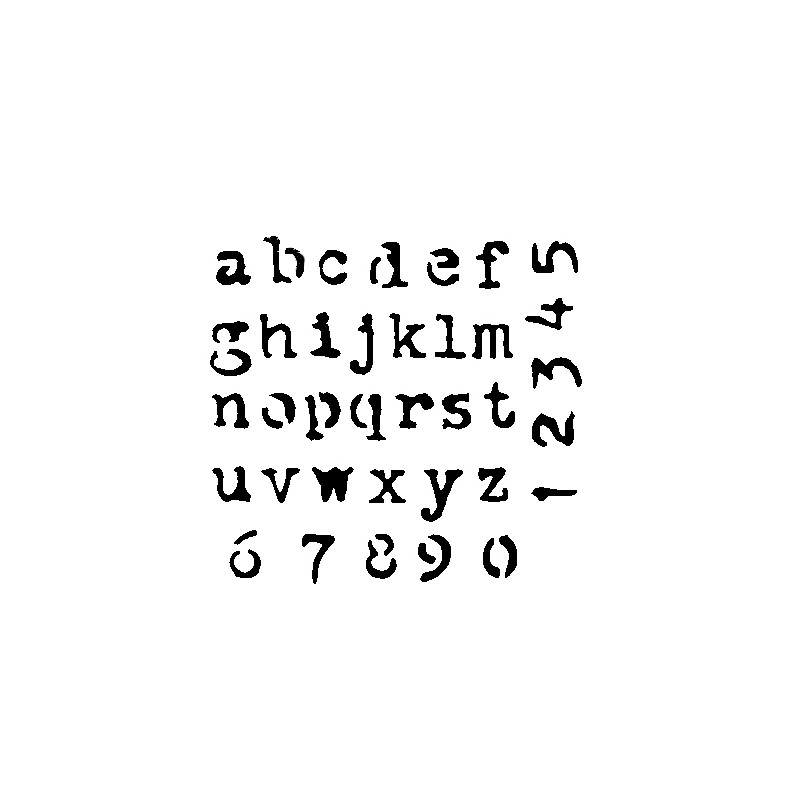 Pochoir plastique alphabet