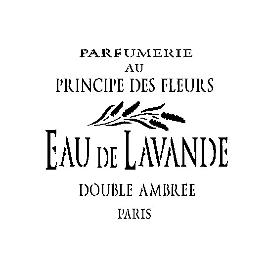 Pochoir plastique eau de lavande