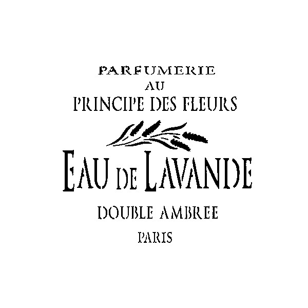 Pochoir plastique eau de lavande