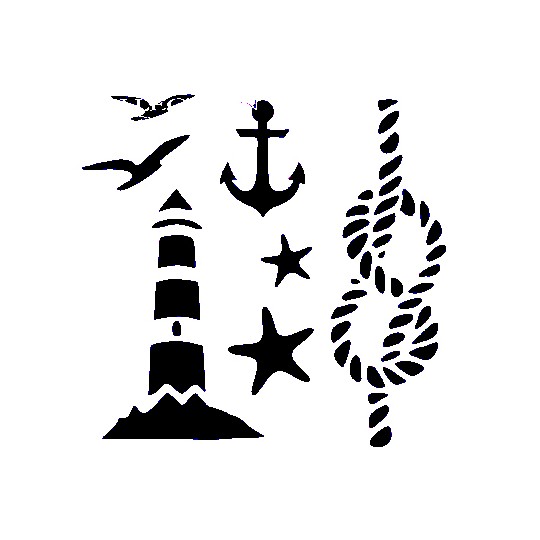 Pochoir plastique phare Pochoir plastique phare