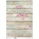 Papier de riz A3 planches de bois & fleurs