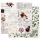 Papier Scrapbooking Midnight Garden 30x30cm assortiment avec couleurs métalliques