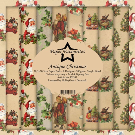 Papier scrapbookingt Paper Favourites Antique Christmas 30x30 8fe assortiment