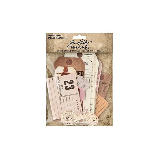 Etiquettes Scrapbooking Idea-ology Tim Holtz Salvaged Tags