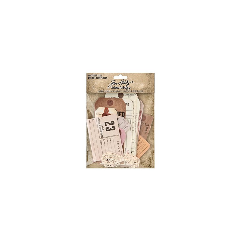 Etiquettes Scrapbooking Idea-ology Tim Holtz Salvaged Tags