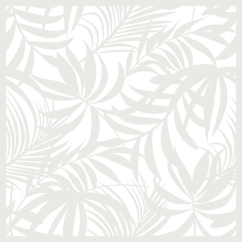 Pochoir décoratif Mya fond de feuilles (L) 40 x 40 (a) cm - Design is 36 x 36 cm