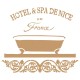 Pochoir décoratif Mya Hotel spa L): 40 x 40 cm - design 34,8 x 29,8 cm