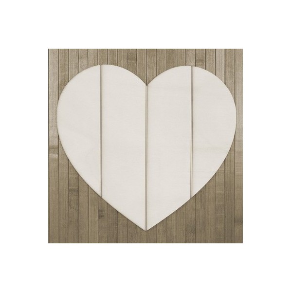 Support en bois à décorer Coeur 30x30