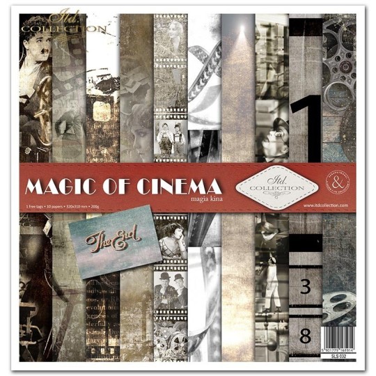 Papier scrapbooking Magic of Cinema 10 feuilles 30x30 assortiment