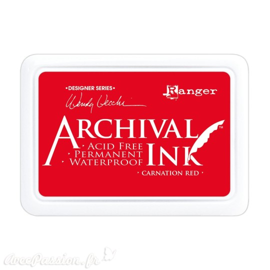 Tampon encreur Archival Ink Ranger carnation red 