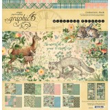 Papier scrapbooking Graphic45 Woodland Friends 30x30 Assortiment
