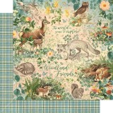 Papier scrapbooking Graphic45 Woodland Friends 30x30 Assortiment