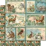 Papier scrapbooking Graphic45 Woodland Friends 30x30 Assortiment