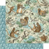 Papier scrapbooking Graphic45 Woodland Friends 30x30 Assortiment