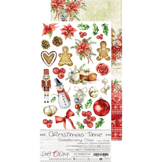 Die cut scrapbooking Craft O Clock Christmas Time Noël