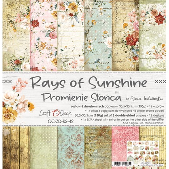 Assortiment scrapbooking Craft O Clock Rays of Sunshine Rayons de Soleil 6fe 30x30 Assortiment scrapbooking Craft O Clock Rays of Sunshine Rayons de Soleil 6fe 30x30