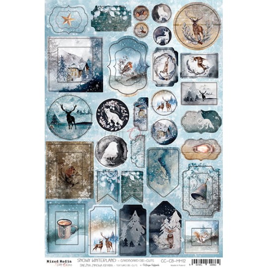 Die Cuts carton Craft O Clock Snowy Winterland Noël 20x30