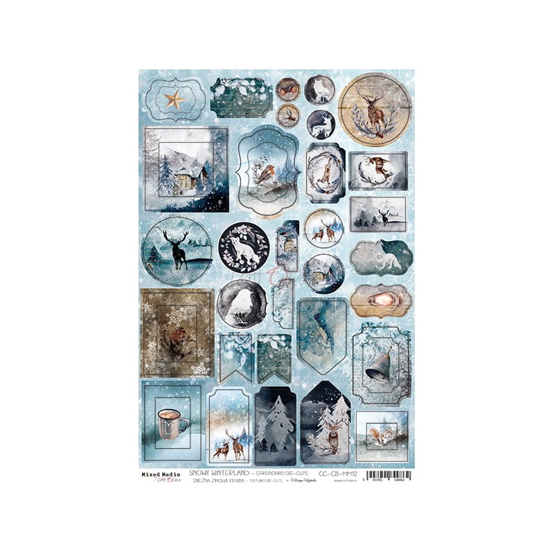 Die Cuts carton Craft O Clock Snowy Winterland Noël 20x30