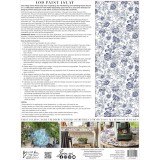 Transfert pelliculable IOD Paint Inlay Indigo Floral 61x84
