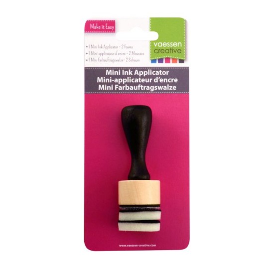 Tampon applicateur encre rond Vaessen 1 tampon 2 mousses