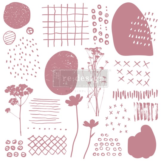 Tampon Redesign Decor Stamps Abstract Scribbles 30,5x30,5cm - 19 pièces Tampon Redesign Decor Stamps Abstract Scribbles 30,5x30,5cm - 19 pièces