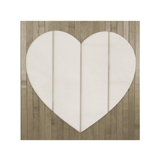 Support en bois à décorer Coeur 30x30