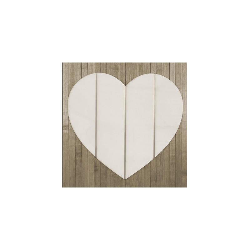 Support en bois à décorer Coeur 30x30