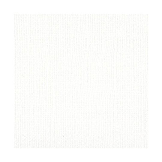 Papier scrapbooking uni blanc White x5fe 30x30cm Bazzill Canvas