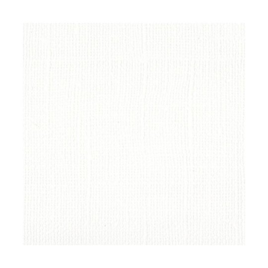Papier scrapbooking uni blanc White x5fe 30x30cm Bazzill Canvas