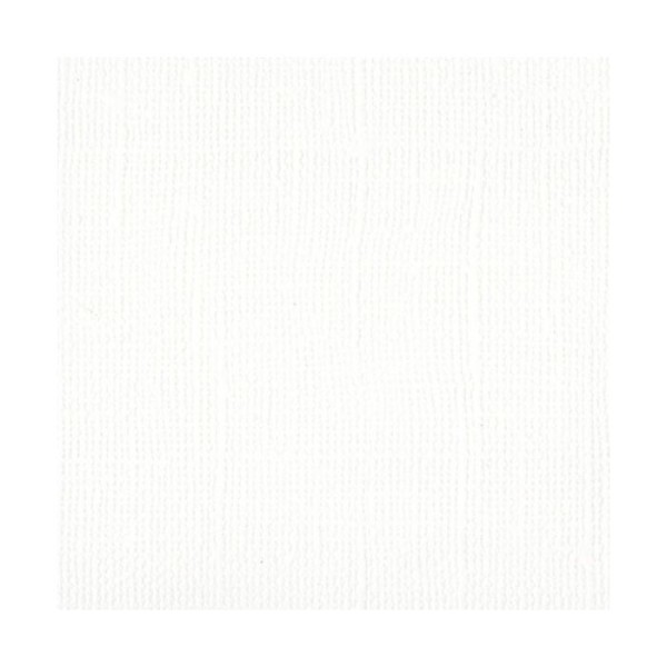 Papier scrapbooking uni blanc White x5fe 30x30cm Bazzill Canvas