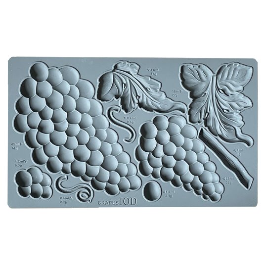 Moule décoratif IOD en silicone ligne & bordure Grapes