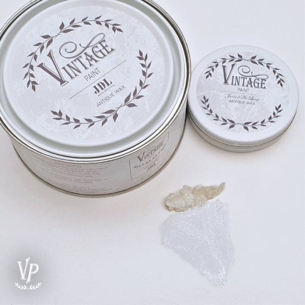 Cire à Dorer Vintage Paint Decor Wax Pearl Glaze Blanc Pailletté 35gr