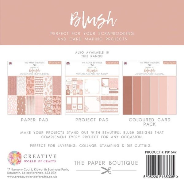 Papier scrapbooking Paper Boutique Everyday Shades Of Blush 20x20 Paper kit &  die cut