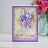 Tampon clear Butterfly Sketch 10x13cm Woodware