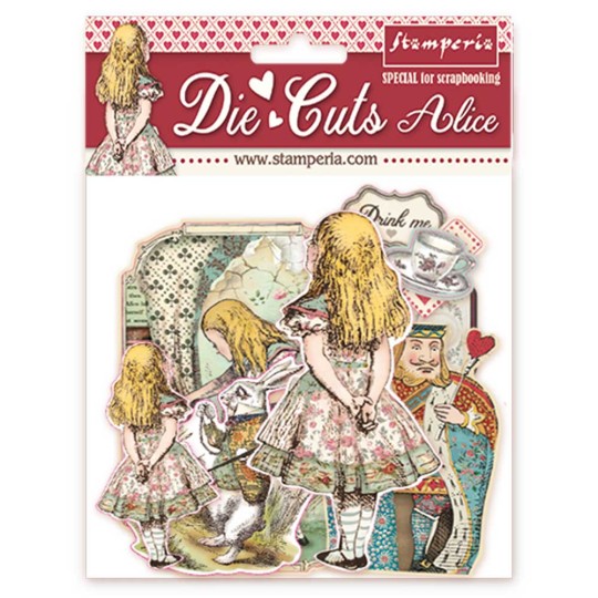 Die Cuts carton Alice in Wonderland Stamperia