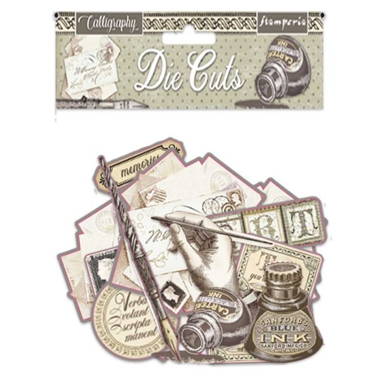 Die Cuts carton Calligraphie Stamperia