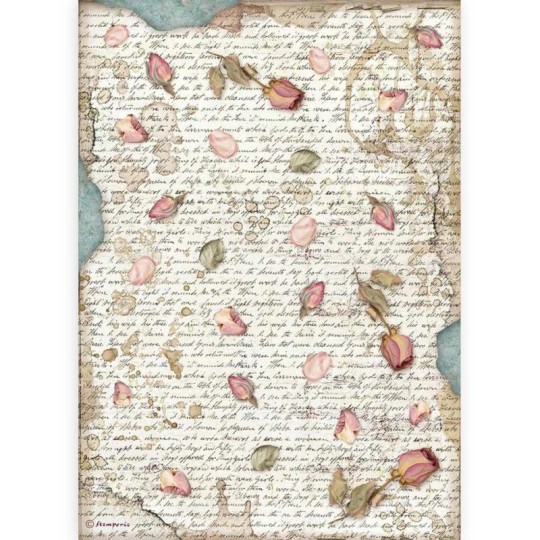 Papier de riz Passion pétales Stamperia A4