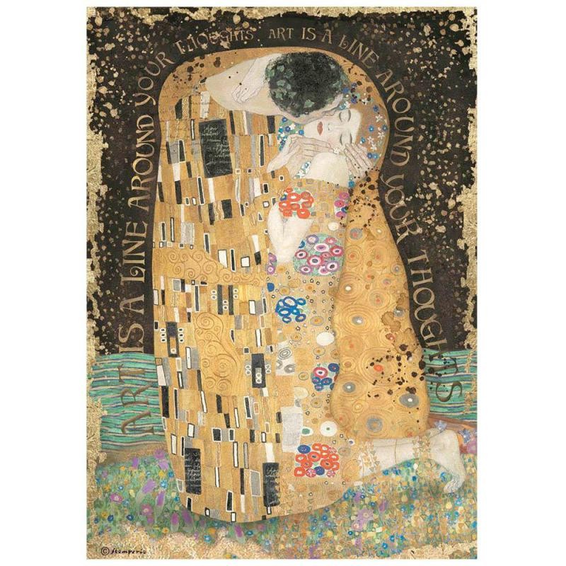 Papier de riz Klimt the Kiss Stamperia A4