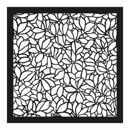Pochoir décoratif Klimt motif floral 18x18cm Stamperia