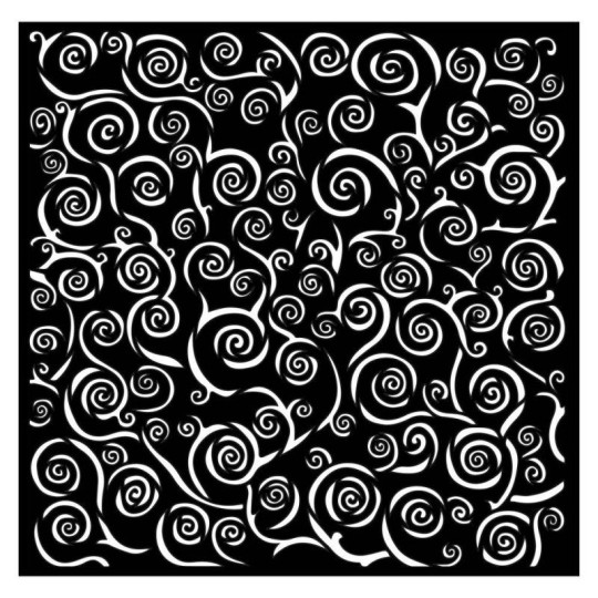 Pochoir décoratif Klimt motif en spirale 18x18cm Stamperia