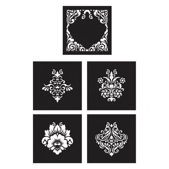 Pochoir décoratif Redesign Mix & Style - Damask Elements Collection CECE 30x30cm