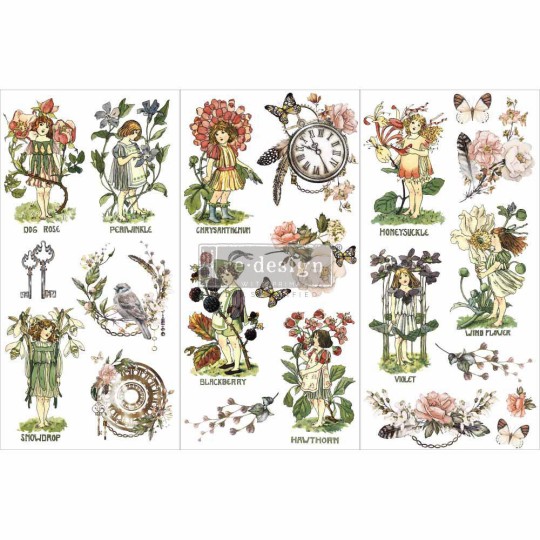 Transfert pelliculable Redesign Flower Children 15x30cm
