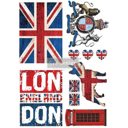 Transfert pelliculable Redesign London Love 61x89cm