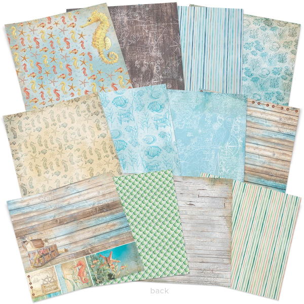 Papier scrapbooking Ciao Bella Underwater Love 12fe 30x30 assortiment