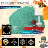 Pochoir décoratif Redesign Mix & Style - Damask Elements Collection CECE 5pcs, 30x30cm chaque pièce