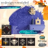 Pochoir décoratif Redesign Mix & Style - Glam Punk Collection CECE 5pcs, 30x30cm chaque pièce