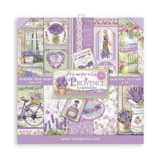 Papier scrapbooking assortiment Stamperia 10f 30x30  Provence