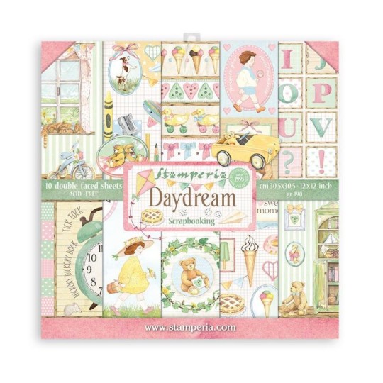 Papier scrapbooking DayDream Stamperia 10f double face 15x15 assortiment