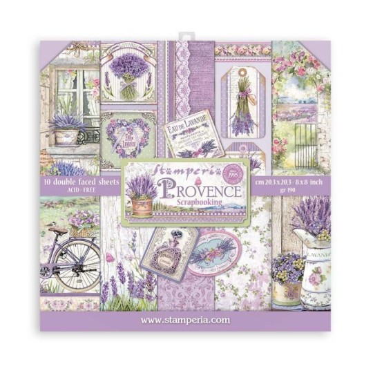 Papier Scrapbooking Casa Provence Stamperia 10f 30x30 assortiment