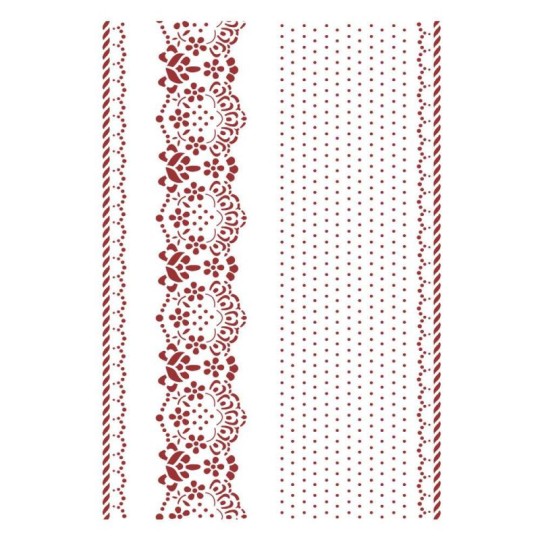 Pochoir scrapbooking Provence bordures Stamperia A4